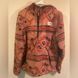 The North Face Jacket Campshire Pullover 1/4 Zip Fleece Hoodie AZTEC MEDIUM
